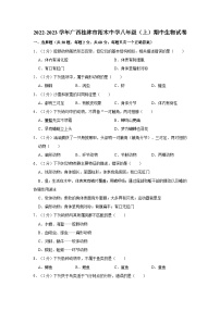 广西桂林市柘木初级中学2022-2023学年八年级上学期期中生物试卷