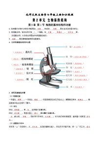 【期中单元知识点归纳】 （北师大版）2023-2024学年八年级生物上册 第2单元 生物体的结构 讲义