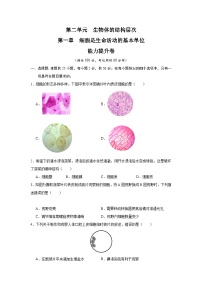 【期中单元测试卷】（人教版）2023-2024学年七年级生物上册 第一章 细胞是生命活动的基本单位【单元测试·提升卷】
