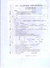 河南省驻马店市汝南县三门闸乡天中山中学2023-2024学年七年级上学期10月月考生物试题