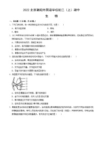 北京市朝阳区外国语学校2022--2023学年八年级上学期期中生物试题