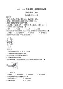 河南南阳市新野县三校2023-2024学年八年级上学期期中生物试题