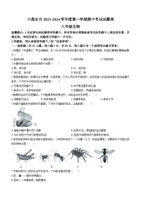 贵州省六盘水市2023-2024学年八年级上学期期中生物试卷