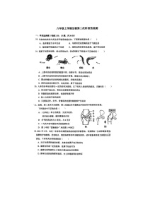 湖北省十堰市茅箭区实验中学中学期中多校联考2023-2024学年八年级上学期11月期中生物试题