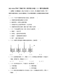 广西南宁市三美学校2023-2024学年七年级上学期期中生物试卷