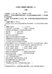 河南省安阳市滑县2023-2024学年七年级上学期期中生物试题