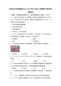 河南省许昌市襄城县2023-2024学年八年级上学期期中生物试卷