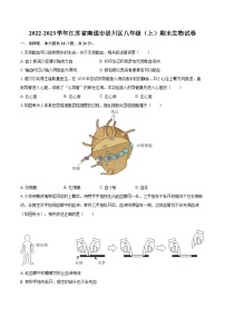 2022-2023学年江苏省南通市崇川区八年级（上）期末生物试卷（含详细答案解析）