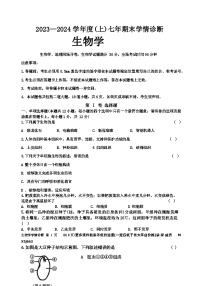 辽宁省沈阳市大东区2023-2024学年七年级上学期期末生物试卷(1)