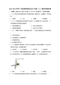 广东省深圳市南山区2023-2024学年八年级上学期期末生物试卷