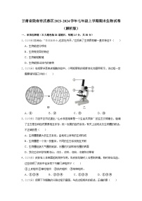 甘肃省陇南市武都区2023-2024学年七年级上学期期末生物试卷