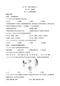 生物八年级上册第一节 生态系统的组成课后复习题