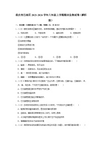 重庆市巴南区2023-2024学年八年级上学期期末生物试卷+