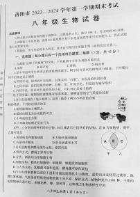 河南省洛阳市2023-2024学年八年级上学期1月期末生物学试题