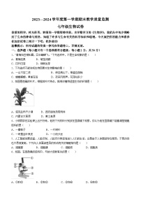 安徽省宣城市2023-2024学年七年级上学期期末考试生物试题