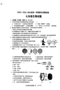 山东省济南市历城区2023-2024学年七年级上学期期末质量检测生物试题