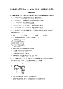 山东省菏泽市巨野县2023-2024学年八年级上学期期末生物试卷