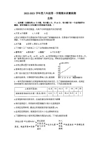 内蒙古鄂尔多斯市康巴什区2022-2023学年上学期八年级期末生物试题