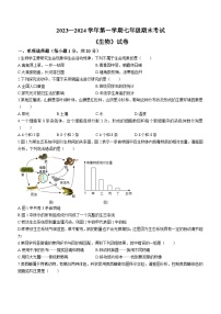 河南省新乡市牧野区河南师范大学附属中学2023-2024学年七年级上学期期末生物试题