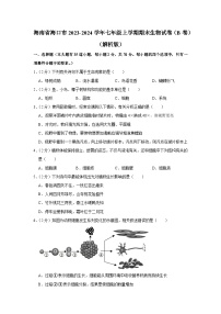 海南省海口市2023-2024学年七年级上学期期末生物试卷（B卷）
