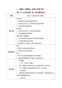 初中生物人教版 (新课标)七年级下册第二节 人的生殖第一课时教案设计