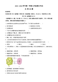 山东省济南市天桥区2023-2024学年七年级上学期期末考试生物试题（原卷版+解析版）