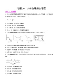 专题20  人体生理综合考查- 中考生物真题分项汇编（全国通用） （第1期）