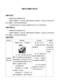 初中济南版第五节 动物在生物圈中的作用教学设计及反思