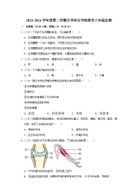 67，吉林省长春市榆树市部分校2023-2024学年八年级下学期开学考试生物试题