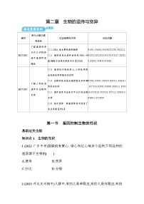 人教版 (新课标)八年级下册第七单元 生物圈中生命的延续和发展第二章  生物的遗传和变异第一节 基因控制生物的性状当堂检测题