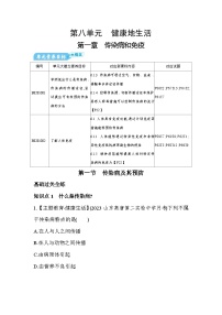 初中生物人教版 (新课标)八年级下册第一节 传染病及其预防课堂检测