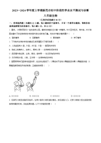 辽宁省沈阳市新民市2023-2024学年八年级上学期期末生物试题（原卷版+解析版）