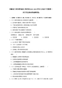 安徽省六安市舒城县仁峰学校2022-2023学年七年级下学期第一次月考生物试卷