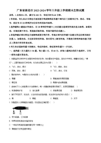 广东省清远市2023-2024学年八年级上学期期末生物试题（原卷版+解析版）