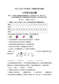 江苏省新沂市2022-2023学年七年级下学期期中抽测生物试题