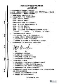 山东省临沂市兰陵县2023-2024学年八年级上学期生物学期末考试试题