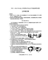 山东省临沂市河东区2023-2024学年七年级上学期期末生物学试题