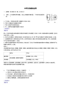 【全套精品专题】初中通用版学考复习专题精讲 中考生物试题（Word版，含答案）