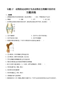 【2024会考】初中生物 专题17  哺乳动物的运动及动物在生物圈中的作用-练习（原卷+解析版）