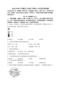 广西南宁市横县2023--2024学年七年级下学期4月考试生物试题