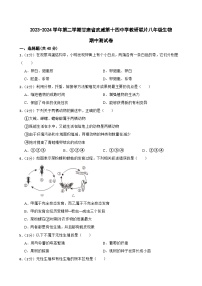 甘肃省武威十四中教研联片2023-2024学年八年级下学期4月期中生物试题