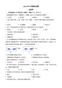 2024年甘肃省陇南市武都区两水镇中考一模生物试题（原卷版+解析版）