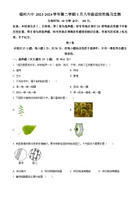 福建省福州市第六中学2023-2024学年八年级下学期3月月考生物试题（原卷版+解析版）