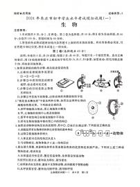 2024年山东省滕州市初中学业水平考试一+生物模拟试卷