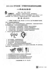 山东省青岛市胶州市2023-2024学年八年级下学期4月期中生物试题