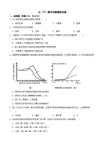 2024年人教版生物学七（下）期中仿真模拟试卷附答案