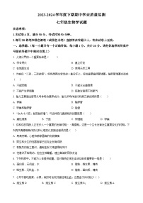 河南省信阳市息县2023-2024学年七年级下学期期中生物试题（原卷版+解析版）