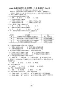 福建省漳州市芗城区漳州第一中学2023-2024学年八年级下学期4月期中生物试卷（无答案）