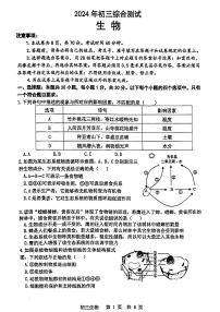 2024年山东省威海市经济技术开发区中考一模生物试题+