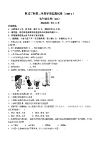 河南省安阳市内黄县实验中学2023-2024学年七年级下学期期中考试生物试卷